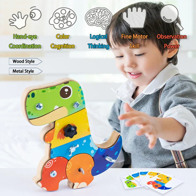 Dino Screw Board - Discover & Play - Sensory Toy