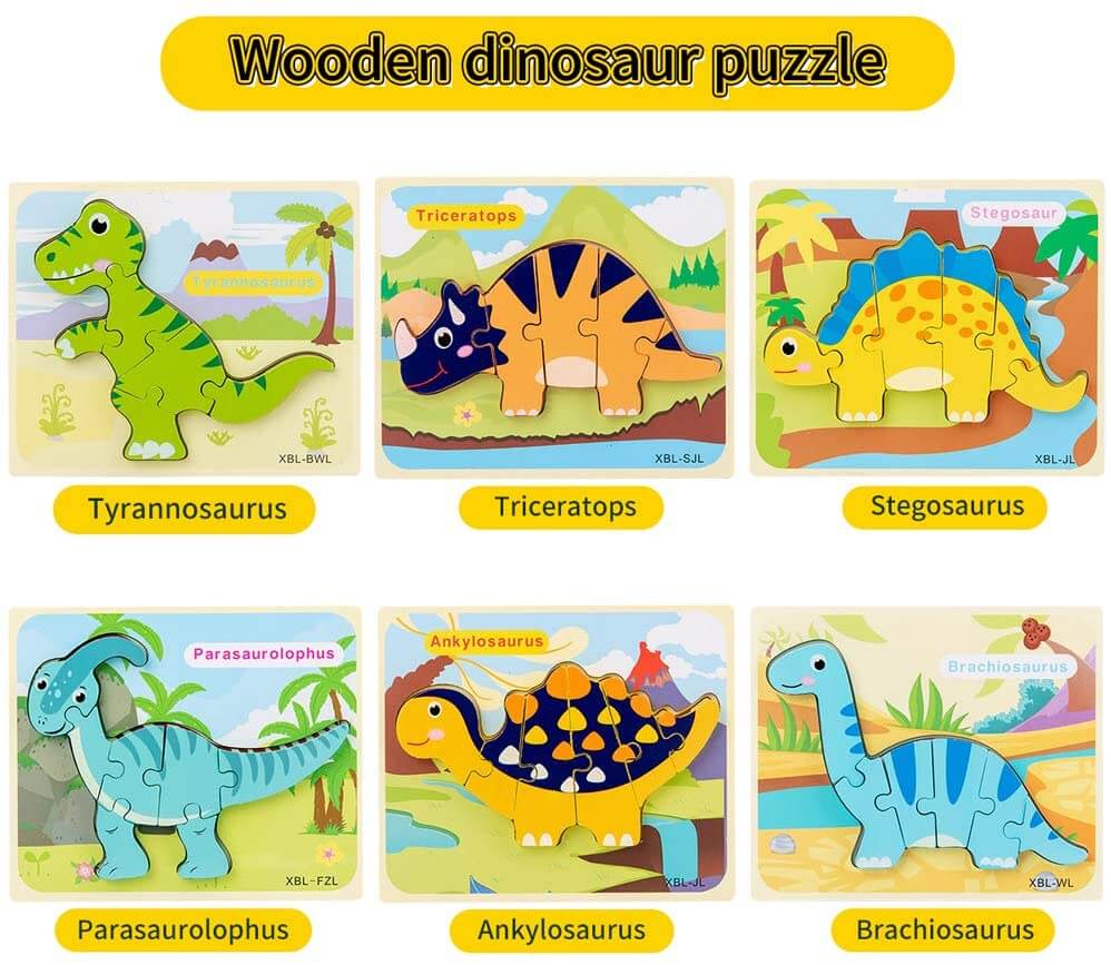 DinoPuzzles - Promotes problem-solving skills and creative development