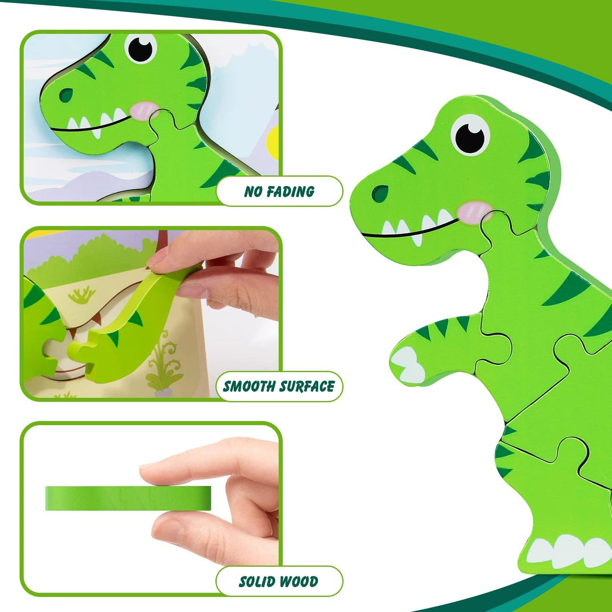 DinoPuzzles - Promotes problem-solving skills and creative development