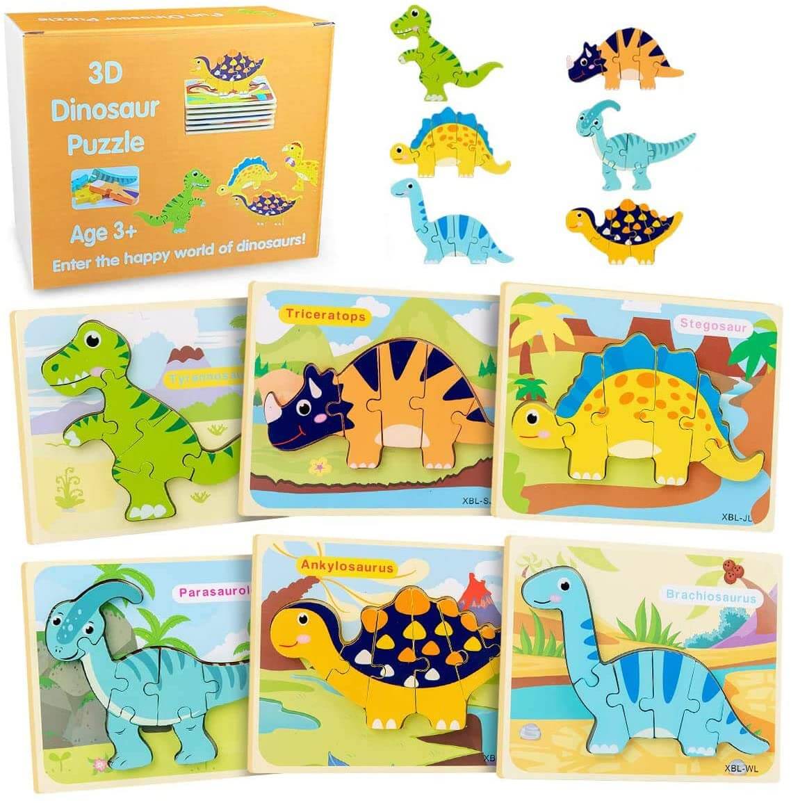 DinoPuzzles - Promotes problem-solving skills and creative development