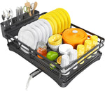 Kitchen helper for dry dishes with cutlery tray