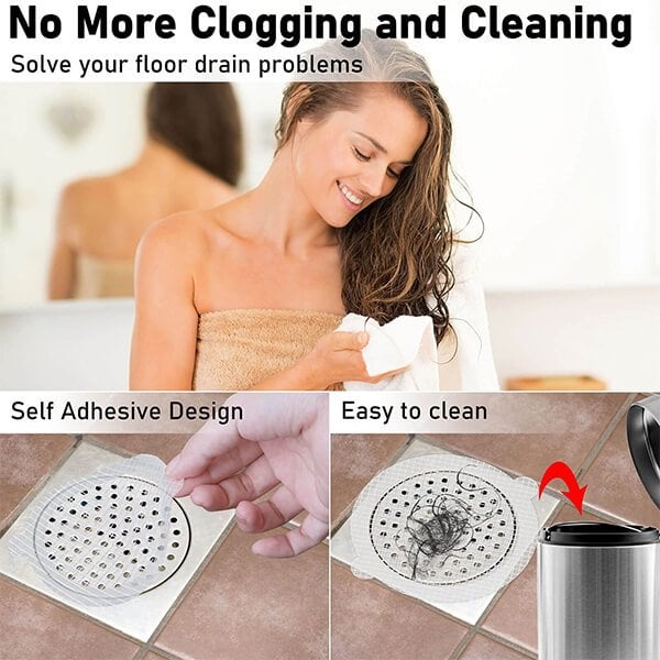 Disposable Hair Catchers for Shower Drains (30 pcs)