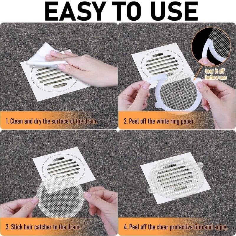Disposable Hair Catchers for Shower Drains (30 pcs)