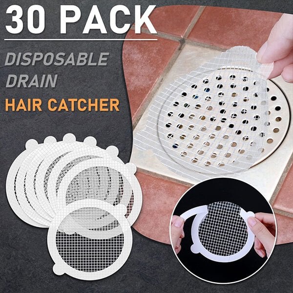 Disposable Hair Catchers for Shower Drains (30 pcs)