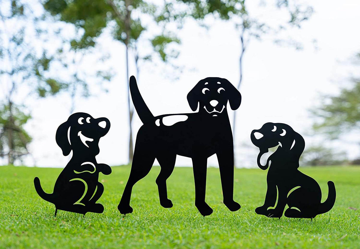 Beautiful dog figurine for the garden