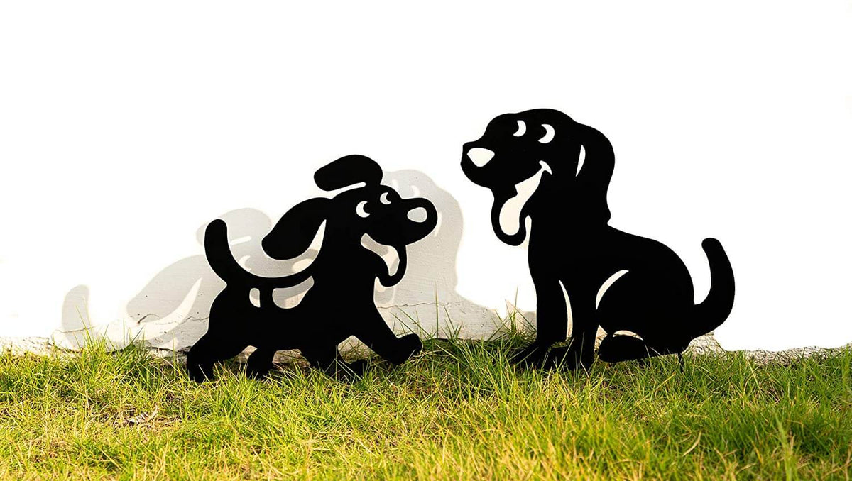 Beautiful dog figurine for the garden