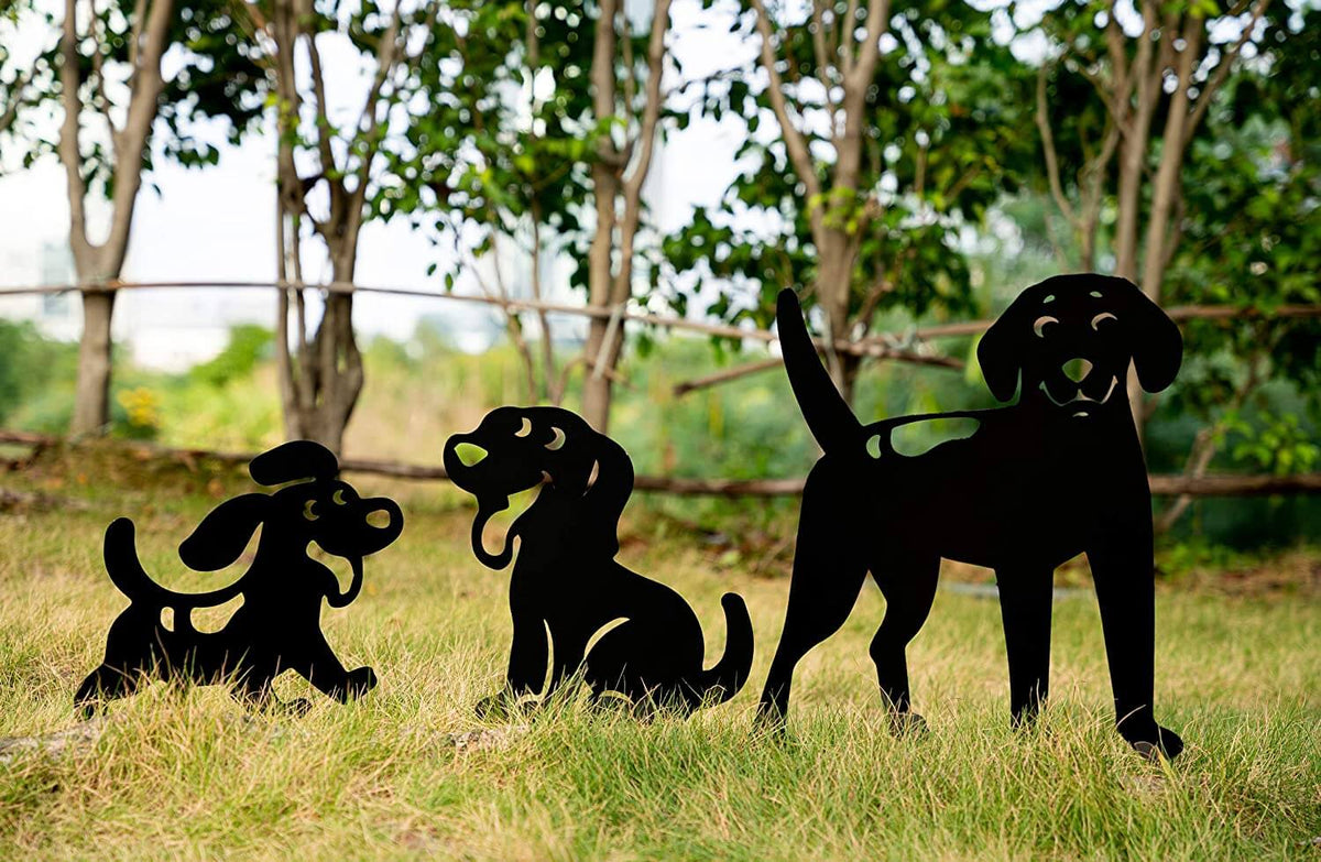 Beautiful dog figurine for the garden