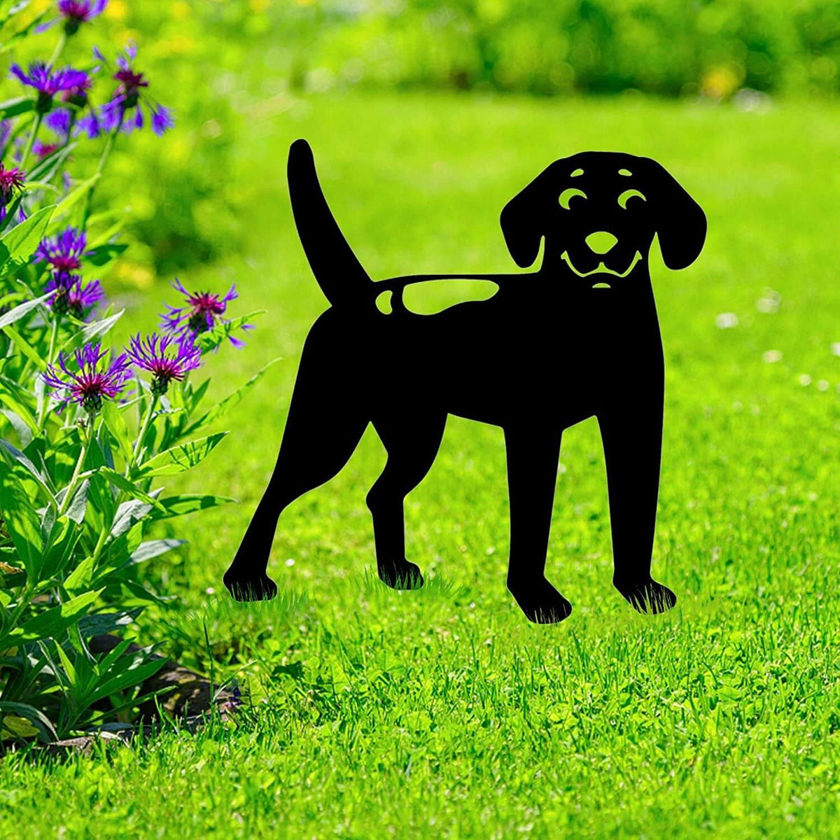 Beautiful dog figurine for the garden