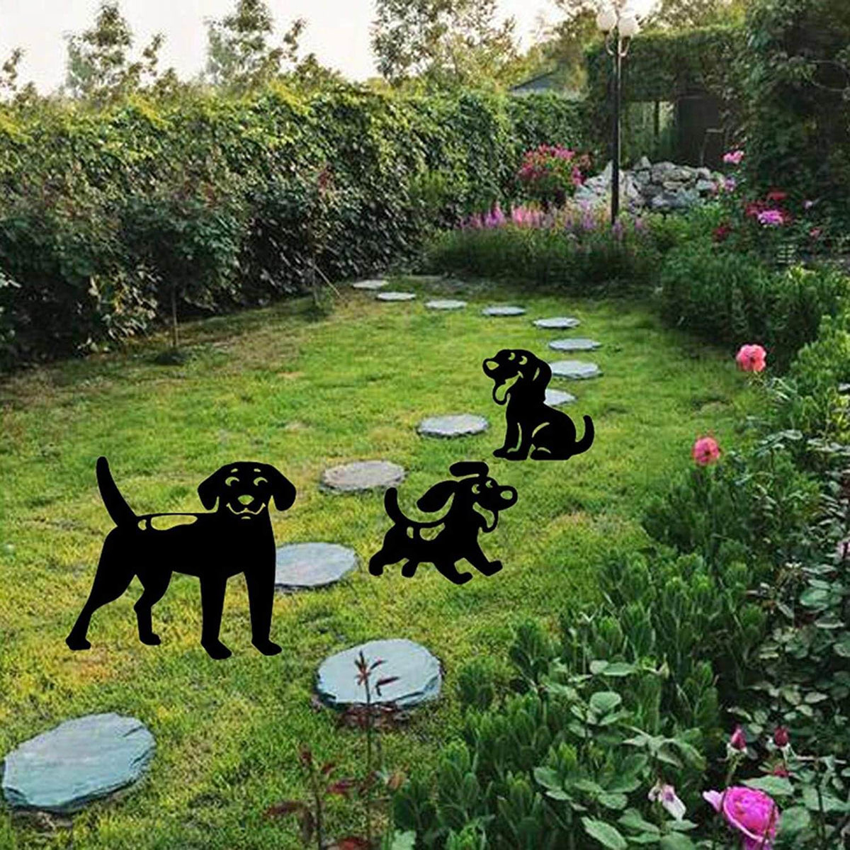 Beautiful dog figurine for the garden