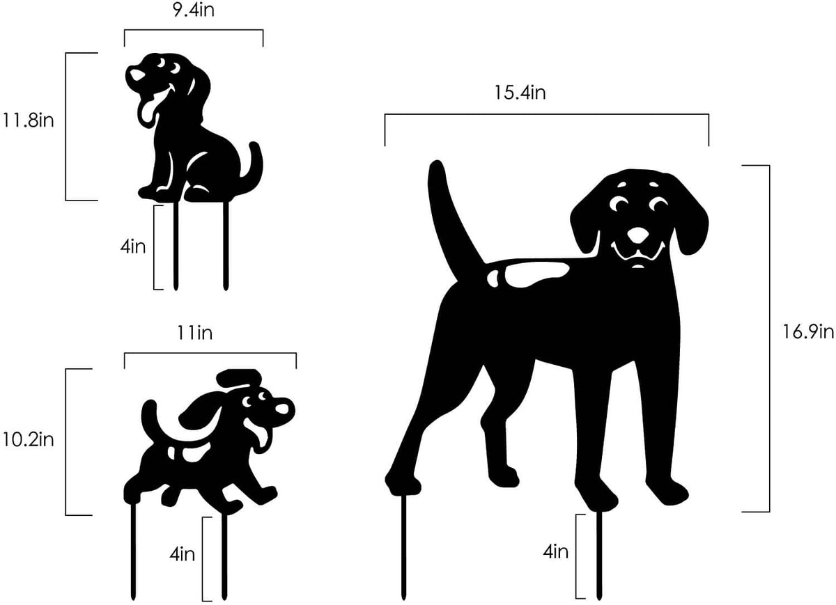 Beautiful dog figurine for the garden