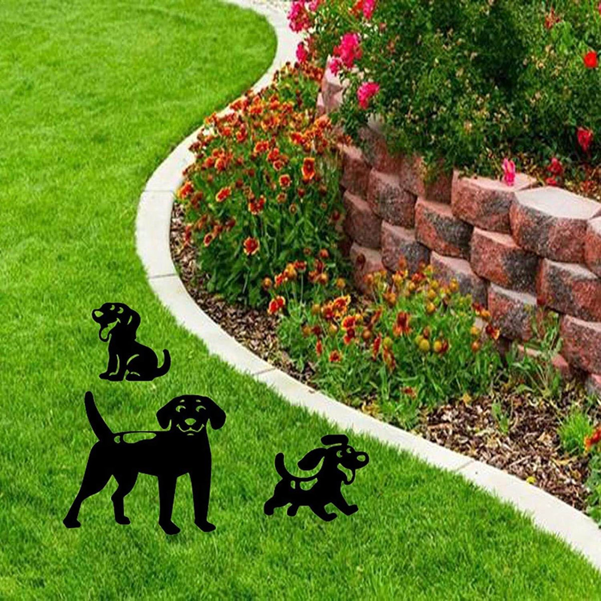 Beautiful dog figurine for the garden