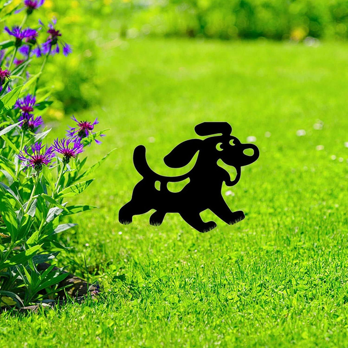 Beautiful dog figurine for the garden