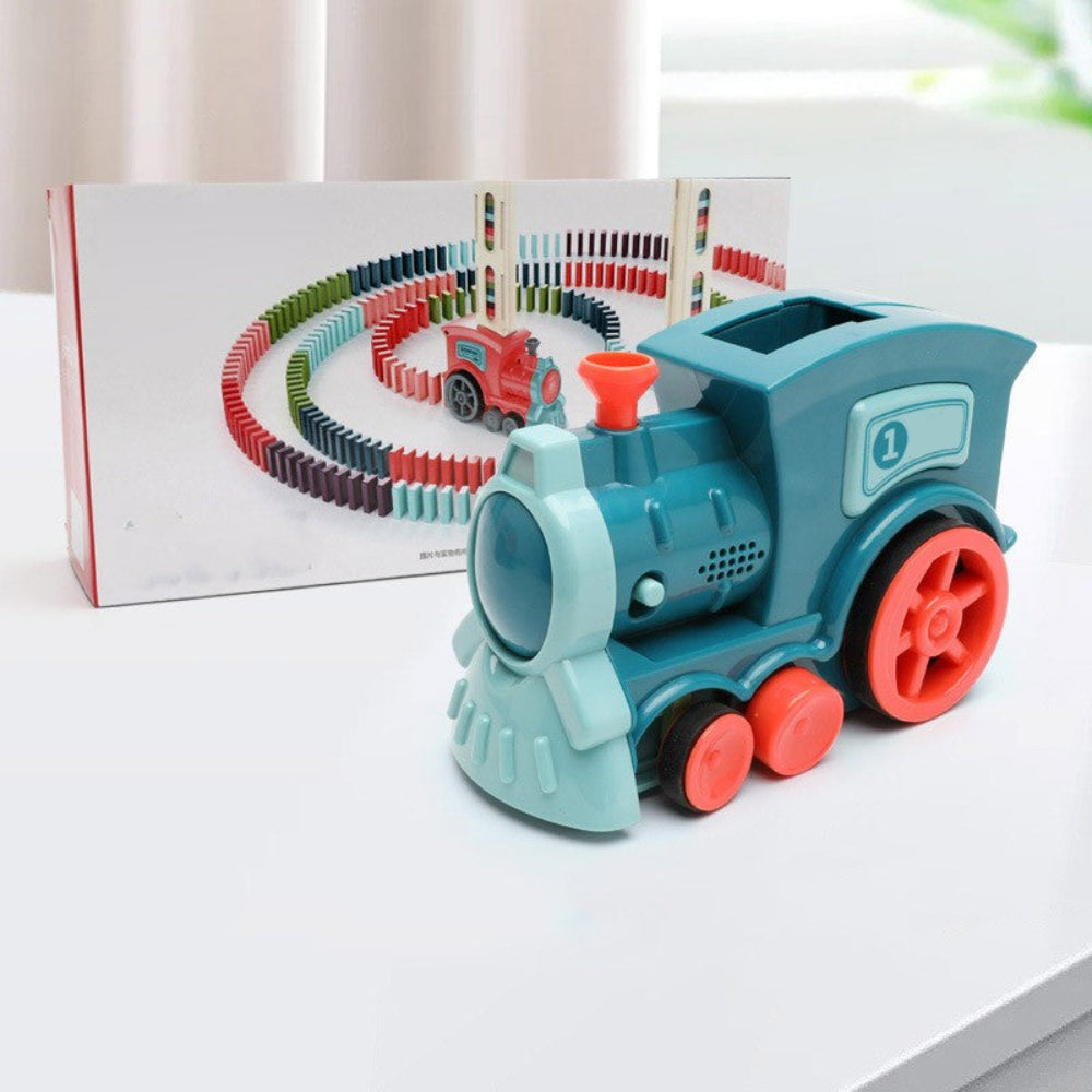 Bunte Domino-Bahn für kreative Kinderabenteuer