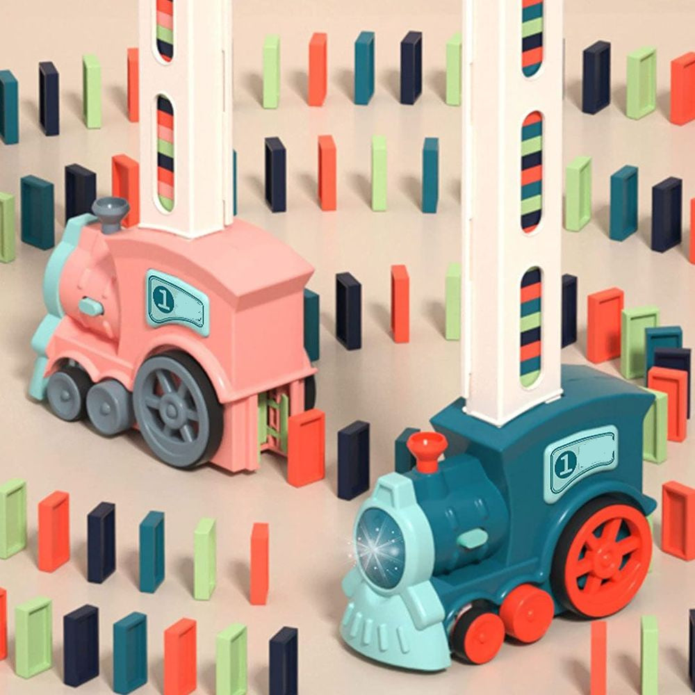 Bunte Domino-Bahn für kreative Kinderabenteuer