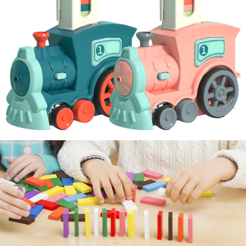 Bunte Domino-Bahn für kreative Kinderabenteuer