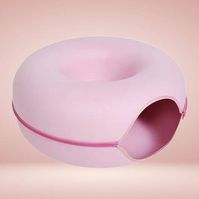 Interaktive Katzenhöhle in Donut-Form
