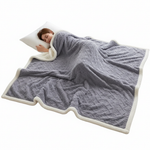 Wärmende Winterdecke aus Luxus-Lammwolle – Beidseitig gestaltete Fleece-Decke