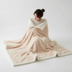 Wärmende Winterdecke aus Luxus-Lammwolle – Beidseitig gestaltete Fleece-Decke