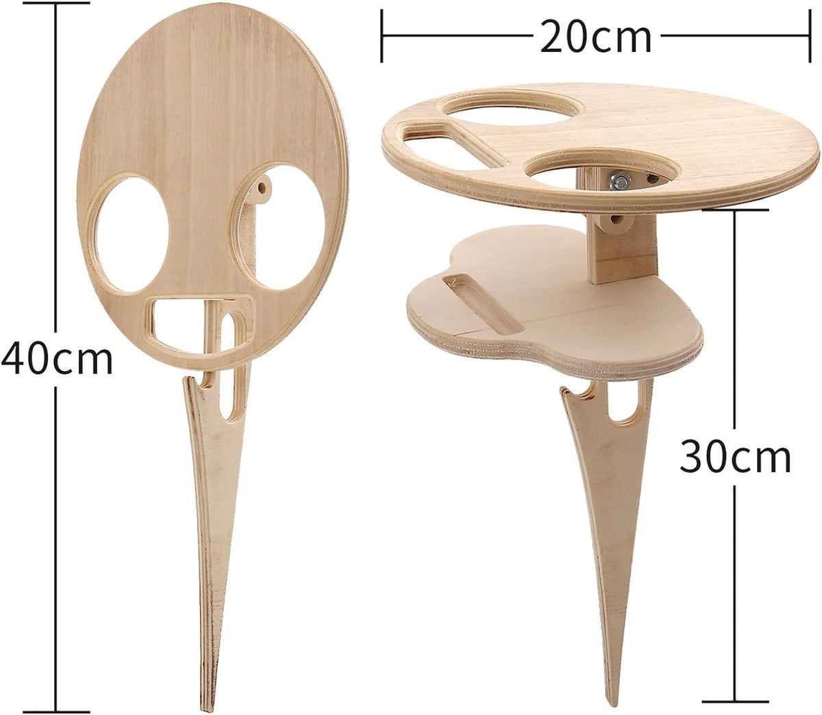 Elegant Portable Wine Table with Double Level