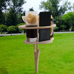 Elegant Portable Wine Table with Double Level