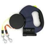 Dual Retractable Dog Leash | With Flashlight and Poop Bag Holder