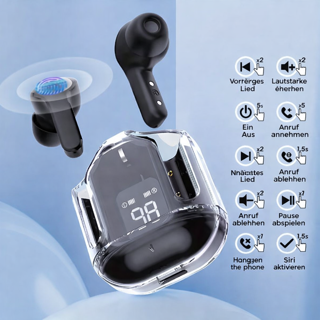 Kabellose Ohrhörer | In-Ear Kopfhörer | Kristallklarer Klang & Lange Akkulaufzeit