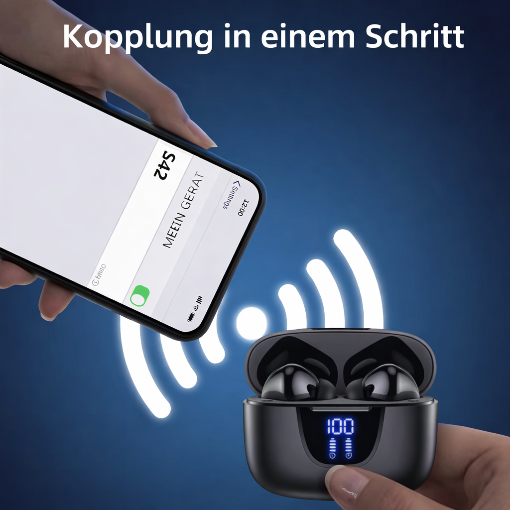 Kabellose In-Ear Kopfhörer | Klare Anrufe & Lange Akkulaufzeit
