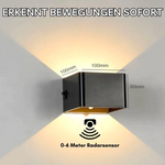 Kabellose LED-Wandlampe im modernen Würfel-Design