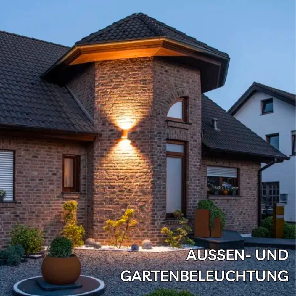 Kabellose LED-Wandlampe im modernen Würfel-Design