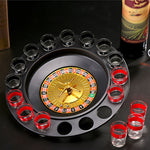 DrinkRoulette - Exquisite Roulette Drinking Game Set with 16 Shot Glasses