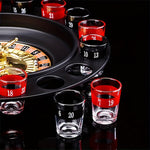 DrinkRoulette - Exquisite Roulette Drinking Game Set with 16 Shot Glasses