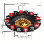 DrinkRoulette - Exquisite Roulette Drinking Game Set with 16 Shot Glasses