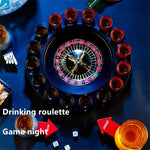 DrinkRoulette - Exquisite Roulette Drinking Game Set with 16 Shot Glasses