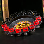 DrinkRoulette - Exquisite Roulette Drinking Game Set with 16 Shot Glasses