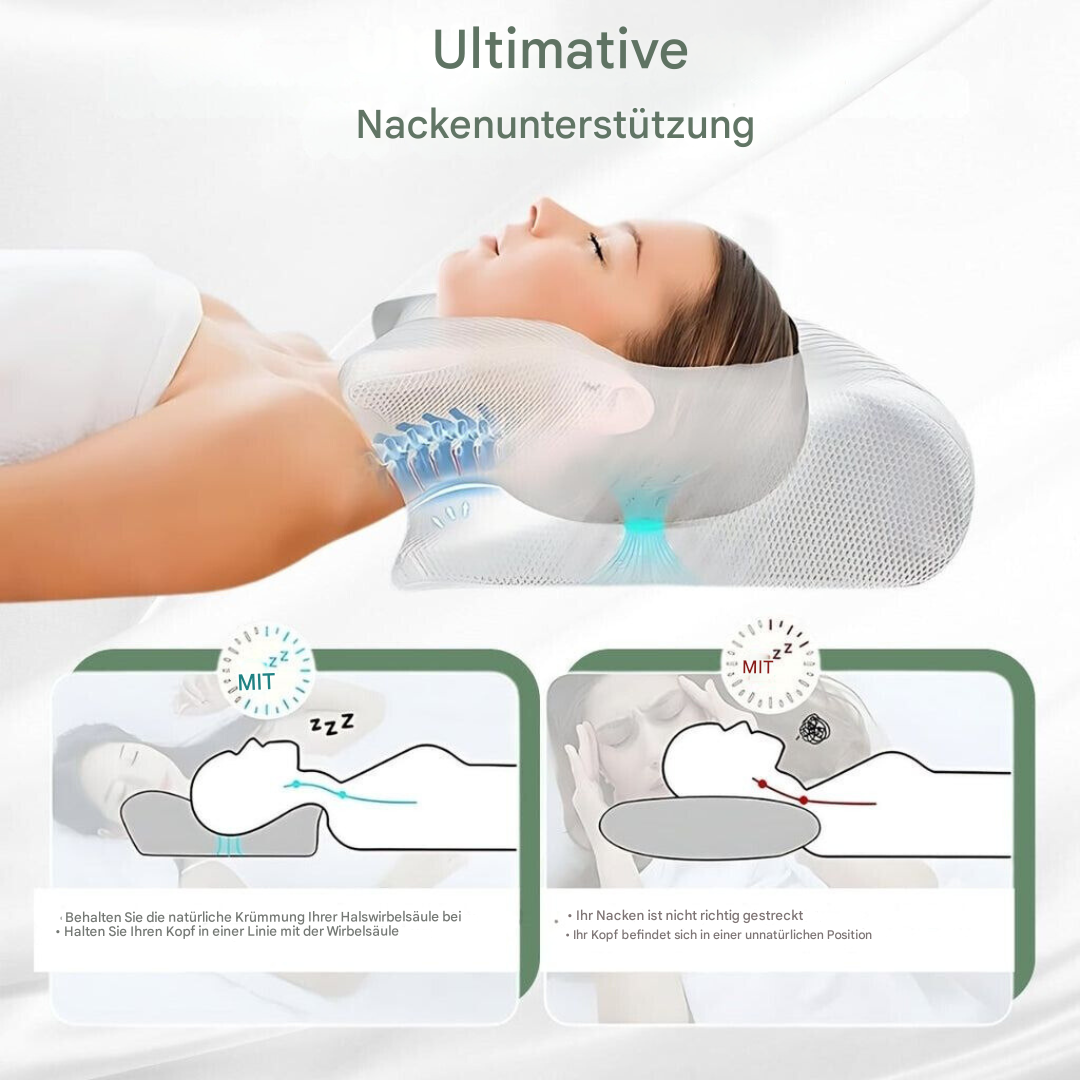 Ergonomisches Nackenstützkissen aus Memory-Schaum – Perfekte Unterstützung für Nacken und Rücken