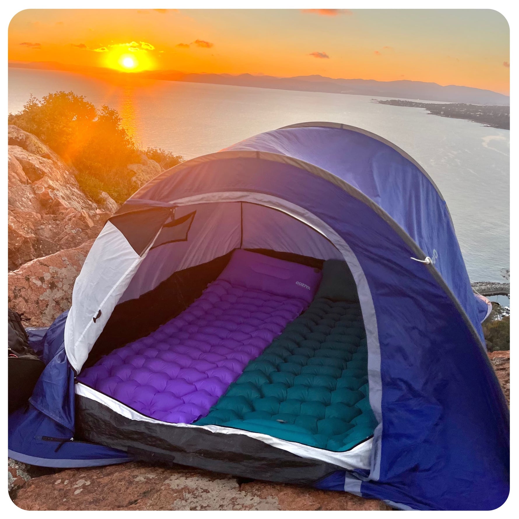 Comfortable Self-Inflating Sleeping Mat for Outdoor Enthusiasts