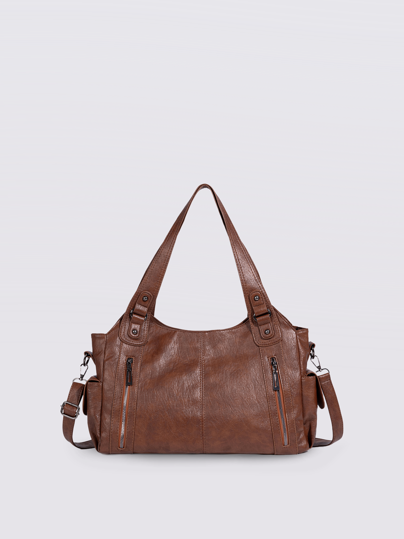Stylische Handtasche mit mehreren Fächern und abnehmbarem Schultergurt