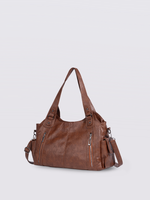 Stylische Handtasche mit mehreren Fächern und abnehmbarem Schultergurt