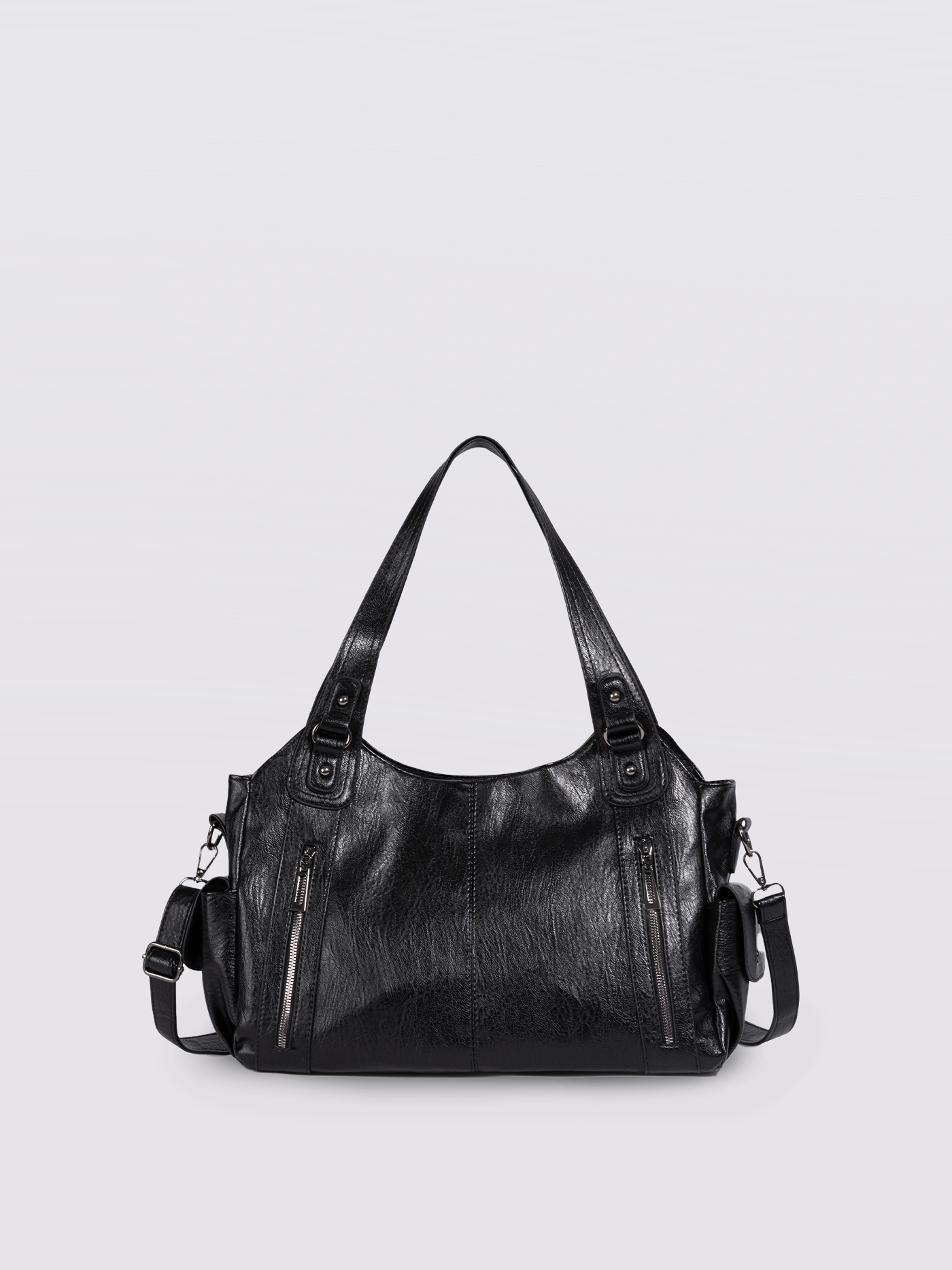 Stylische Handtasche mit mehreren Fächern und abnehmbarem Schultergurt
