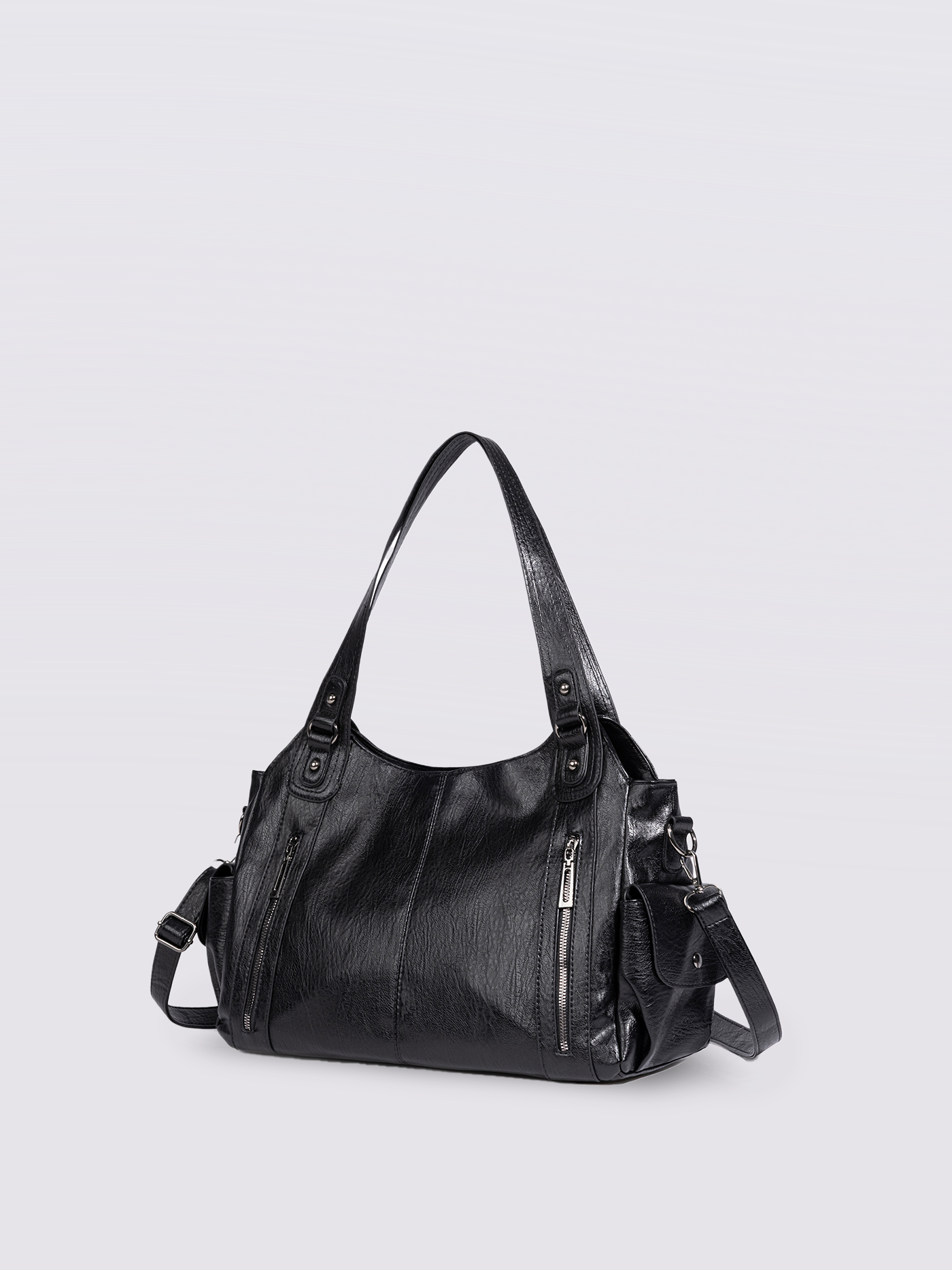 Stylische Handtasche mit mehreren Fächern und abnehmbarem Schultergurt