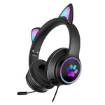 Gaming-Headset im Katzenohr-Design mit LED-Beleuchtung