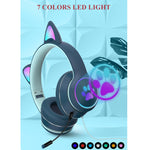 Gaming-Headset im Katzenohr-Design mit LED-Beleuchtung