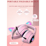 Gaming-Headset im Katzenohr-Design mit LED-Beleuchtung