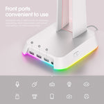Luminax | RGB Gaming Headset Halterung mit Beleuchtung (Weiß)