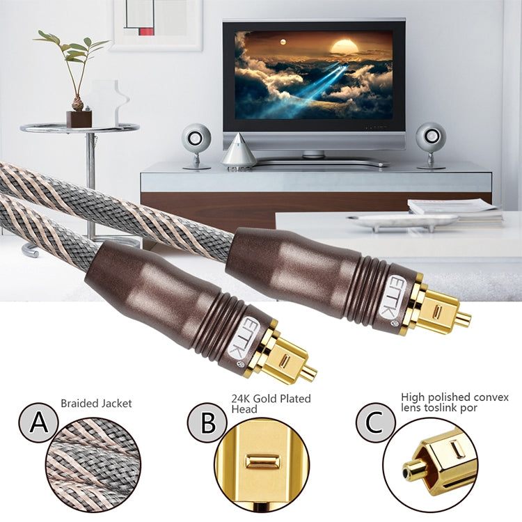 OptiLink | 25m Toslink Kabel für digitale Audioverbindungen