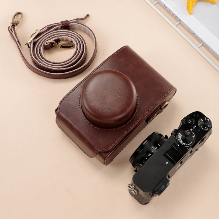 Luxuriöse Ledertasche für FUJIFILM X100VI – Robuster Schutz in Braun