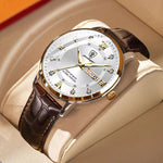 Elegante Herrenarmbanduhr mit Wasserfestigkeit und Leuchtanzeige