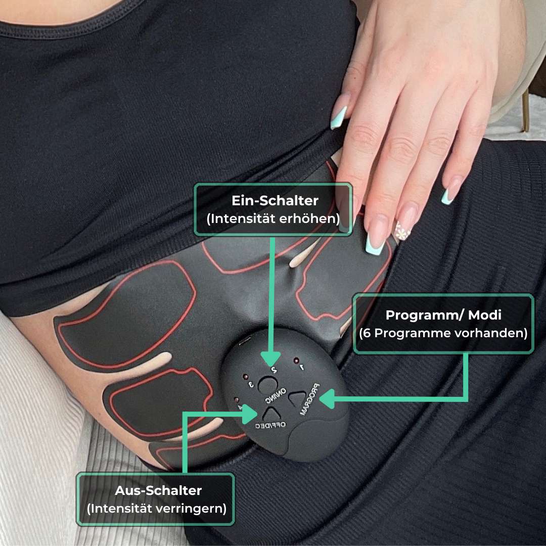 Effektiver Muskelstimulator für Zuhause | USB aufladbar | FitFlex