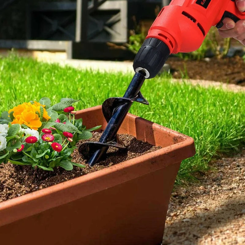 Auger drill bits for effortless gardening