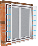 EasyFix Insect Screen | Open Window - No Mosquitoes, Flies or Pollen